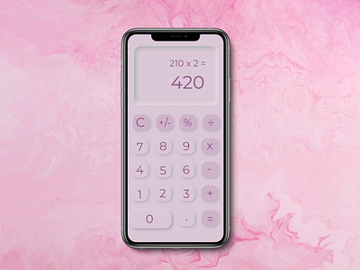 Daily UI  004: Neomorphic Calculator