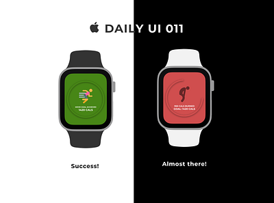 Daily UI 011 apple watch black and white clean clean ui daily ui daily ui 011 dailyuichallenge failure message flash message green minimal neomorphic red sleek success message