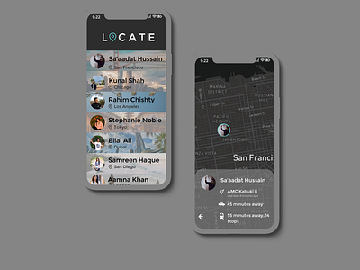 Daily UI 020 chicago clean ui daily 100 challenge daily ui daily ui 020 daily ui 20 dailyuichallenge dark mode figma figmadesign find my friends gps location app location tracker location tracker design los angeles night mode san francisco ui ux