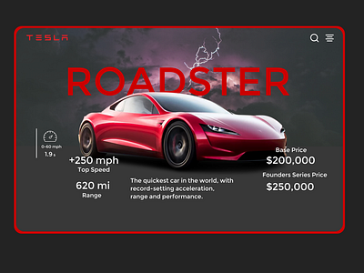 Daily UI 030 clean ui daily 100 challenge daily ui daily ui 030 dailyuichallenge elon musk figma figmadesign prices pricing pricingdesign pricingui sportscar tesla tesladesign teslaroadster teslasportscar teslaui ui ux