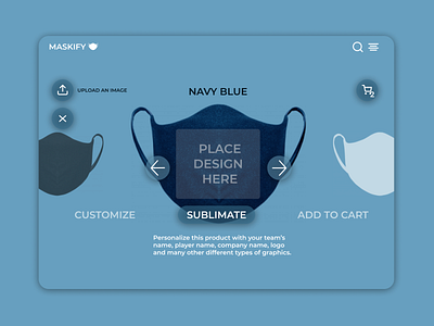 Daily UI 033 coronavirus covid covid19 custom custom masks customink customize product customize product design customize product ui daily ui daily ui 033 daily ui 33 dailyuichallenge figma figma ui figmadesign mask masks sublimate sublimation