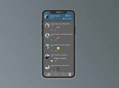 Daily UI 047 activity feed activity feed design activity feed ui clean ui daily 100 challenge daily ui daily ui 047 daily ui challenge darkmode money transfer nightmode payment app simple ui uiux user experience user interface ux venmo venmo redesign venmo ui