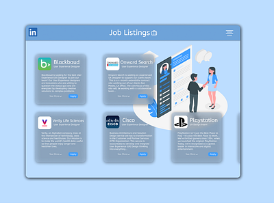 Daily UI 050 business clean clean ui daily ui daily ui 050 daily ui 50 dailyuichallenge job listing job listing design job listings job listings ui linkedin linkedin redesign professional ui ui designer uiux userinterface ux ux designer