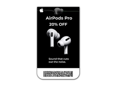 Daily UI 061 airpods airpods pro apple apple ui clean coupon coupon design coupon ui coupons daily ui daily ui 061 daily ui 61 dailyuichallenge figma minimal redeem coupon simple simple clean interface ui ux