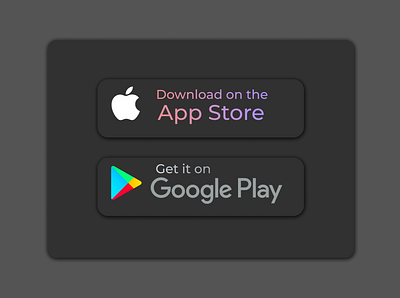 Daily UI 074 app store apple apps button clean daily ui daily ui 074 daily ui 74 dailyuichallenge dark mode download button figma google google play google play store minimal night mode simple ui ux