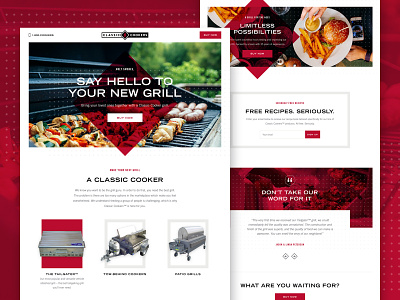 Homepage Concept classic concept cooker design grill homepage landing page layout web web design website