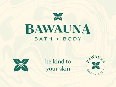 Bawauna Bath + Body branding flower identity identity branding logo luxury marble texture skincare soap