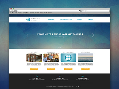 Foursquare Church bootstrap church church site layout responsive ui web web design website