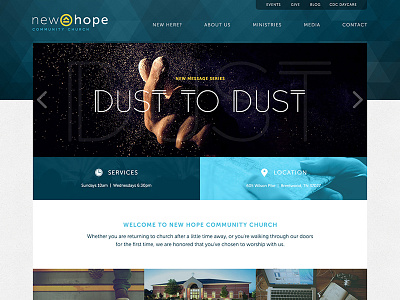 Church WIP church clean flat homepage layout responsive tennessee ui ux web web design website