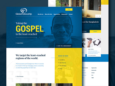 Missions Organization Draft grid homepage layout missions project responsive ui ux web web design website