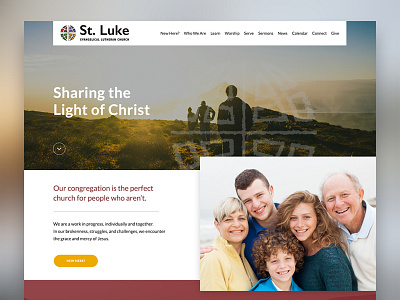 St Luke Homepage church church site design grid home homepage responsive web website wordpress