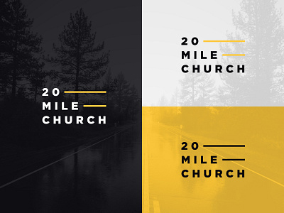 20 Mile Church Logo brand branding church florida identity logo simple word mark