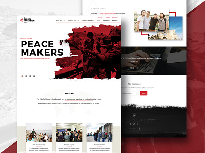 Homepage Comps design homepage layout mockup nonprofit peace ui ux web website wordpress