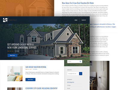 Home Builder Blog blog grid home builder layout web web design webpage website