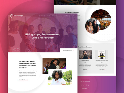 Total Women Movement Homepage circles clean homepage landing page nonprofit ui ux web web design women