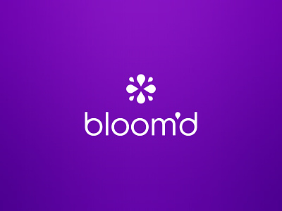 Bloom'd Logo branding clean icon logo logo design mark purple symbol