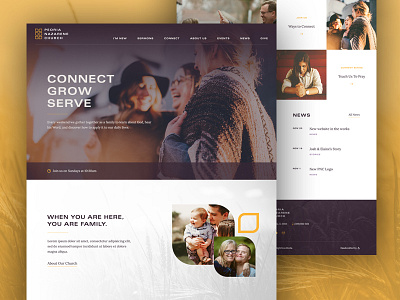 Peoria Nazarene Homepage church clean homepage layout nazarene peoria ui ux web web design website