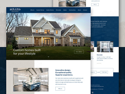 Homebuilder Homepage clean custom homes homebuilder homepage landing layout ui ux web web design website