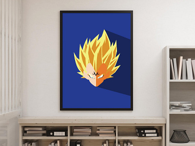 DragonBall Z Majin Vegeta /Poster Anime/Minimalist Art