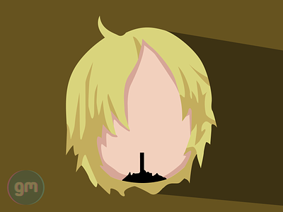 Flat art of Sanji from One Piece 2d anime anime art flat flat art flat design illustration illustrator luffy minimalist minimalist anime minimalist art minimalist design one piece one piece anime one piece art sanji vector vector art zoro
