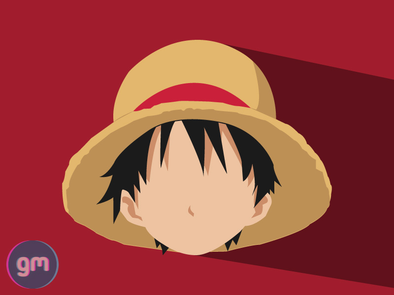 Flat art of Monkey D Luffy from One Piece by ...