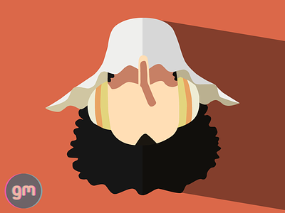 Flat art of Usopp from One Piece anime fan arts anime flat art flat art gear 4 luffy minimalist anime minimalist art monkey d luffy one piece one piece anime one piece fan art one piece poster