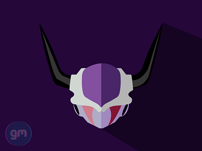 Flat art of Frieza 2nd form from Dragonball Z - Frieza Saga 2d 2d art anime dragonball dragonballz flat flat design graphic design illustration illustrator minimalist minimalist design vector vector art