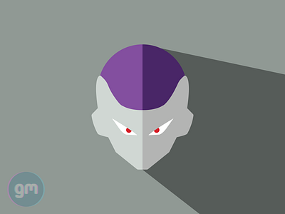 Flat art of Frieza final form from Dragonball Z -Frieza Saga