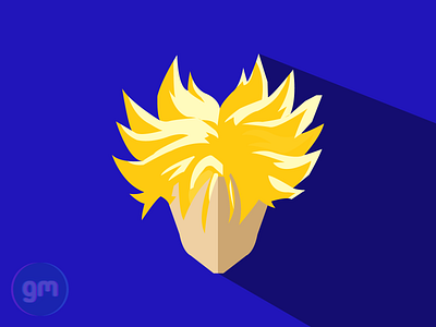 Flat art of Trunks SSJ from Dragonball Z - Cell Saga 2d 2d art anime dragonball dragonballz flat flat design frieza goku graphic design illustration illustrator minimalist minimalist design vector vector art