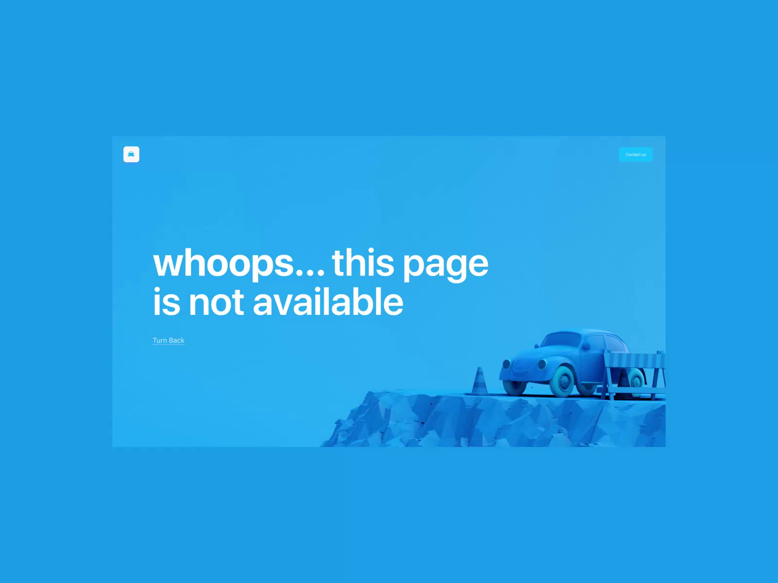 404 - Error page car and motion