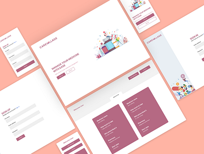 Carevillage backend frontend design ui ux web design