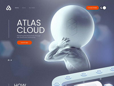 Atlas Cloud Homepage branding graphic design illustration ui