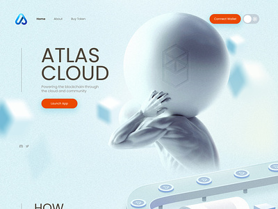 Atlas Cloud Homepage Light Mode blockchain branding fantom graphic design illustration ui ux web3 webpage website