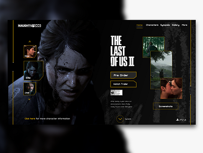 The Last Of Us | Web Design concept design design ui uidesign ux videogame videogames visual design web design webdesign webdevelopment website