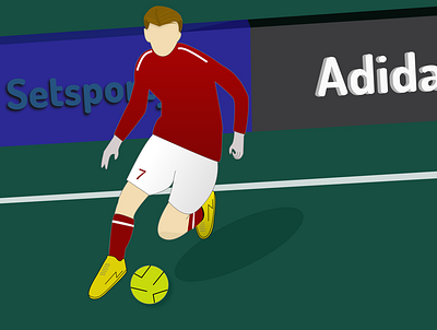 Dribble Technique Illustration adobexd football graphic design illustration photoshop vector vector illustration