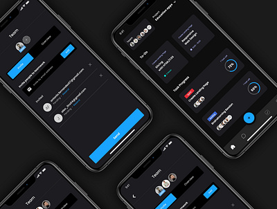 Todo Apps (Dark Mode) adobexd darkmode design invite mobile todo apps ui