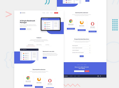 Bookmark Landing Page adobexd challenge design figma landing page study case ui ui design ui inspiration uiux ux website