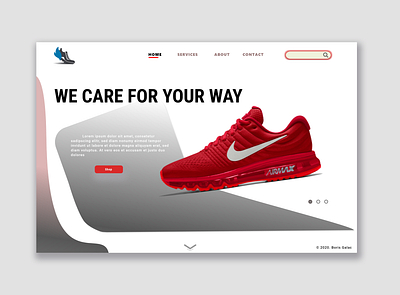 Shoe_Web adobe xd design fashion photoshop shoe shoe app sport ux ui web web design