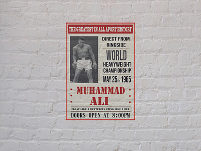 Muhammad Ali (poster) art box boxing design art illustrator muhammad ali photoshop sport