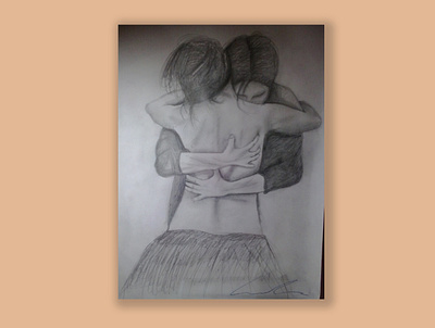 my old handmade artwork art draw handmade hug illustration love pen art pen drawing