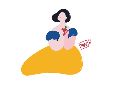 Snow White character fairytale flat illustration snowwhite