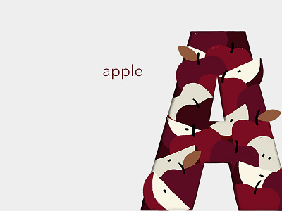 Apples alphabet apple illustration typography