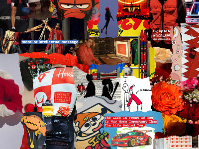 Red collage photoshop