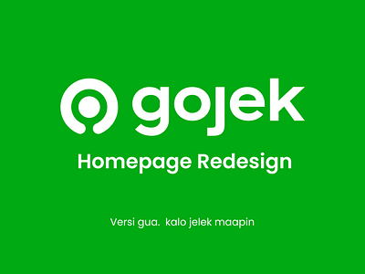 Gojek Homepage Redesign redesign study case