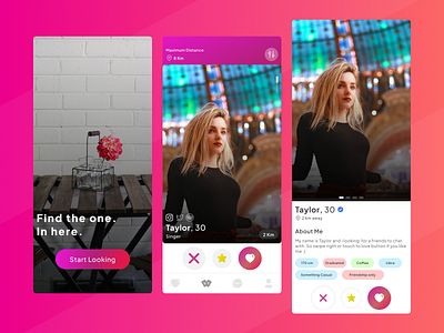 Dating app app branding dailyui dating design dribbble exploration illustration logo mobile ui ux