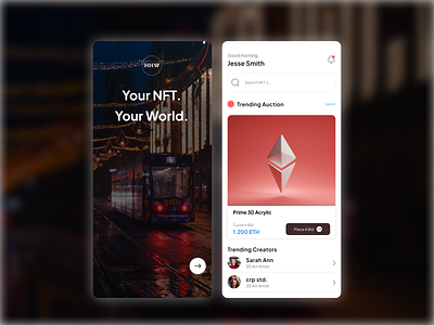 NFT Marketplace Mobile App blockchain crypto dailyui design dribbble exploration figma illustration light mode marketplace minimal mobile mobile app nft nft art ui ux ux