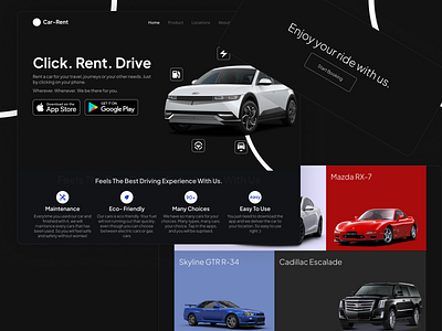 Car-Rent Website (Dark Version)