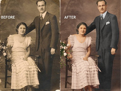 Restoration, colorize, repair your old photo in photoshop background removal background removal masking clipping path design graphic design hair mask hair masking illustration logo masking remove background restoration
