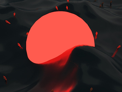 Red Moon blender illustration