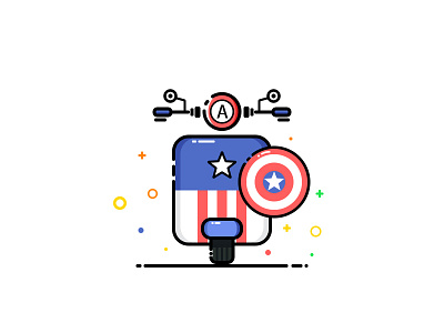 avenger bike app branding design illustration illustrator logo typography ux vector web